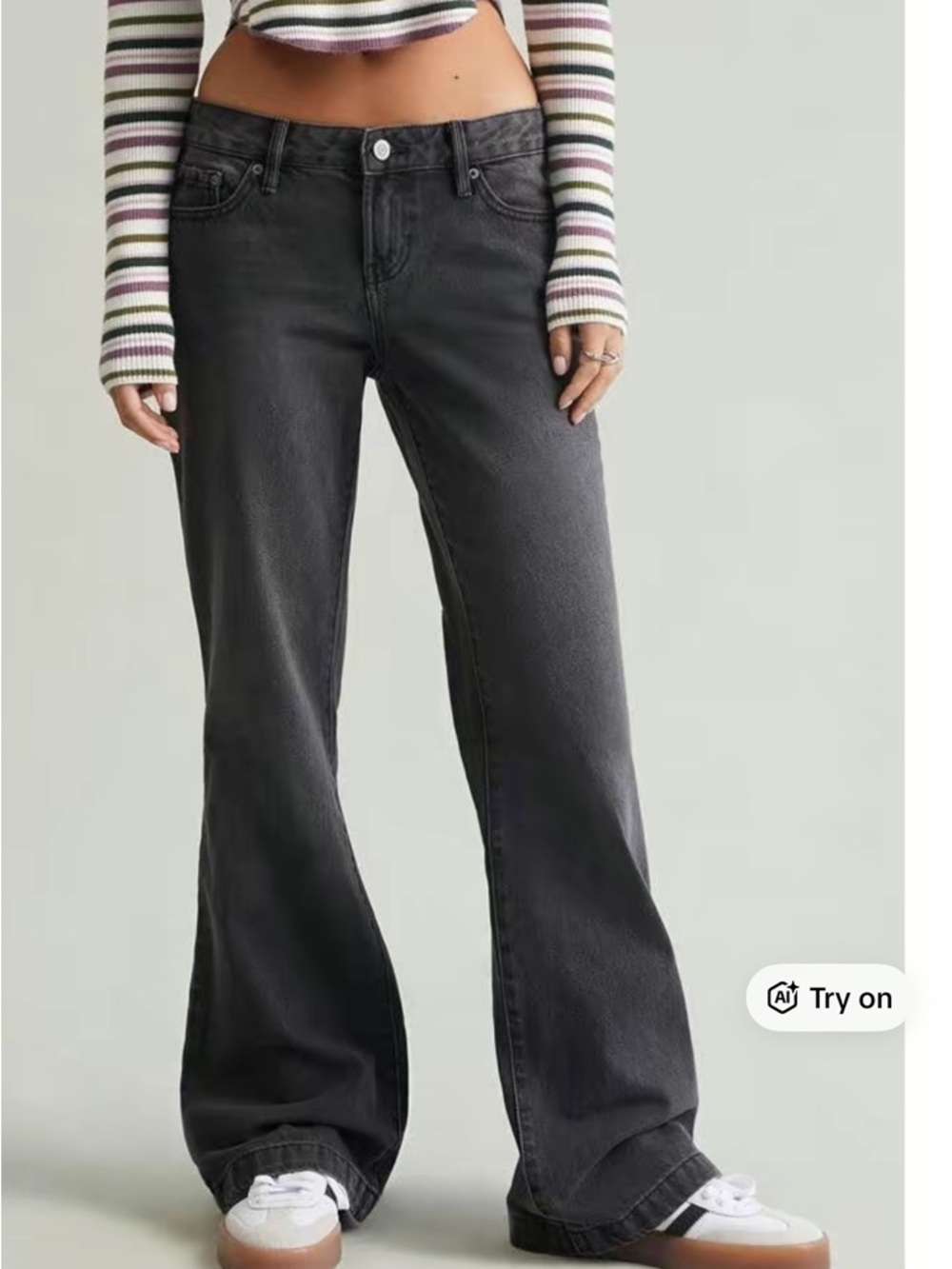 Pacsun Charcoal Low Rise Bootcut Jeans